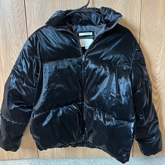 a new day Jackets & Blazers - Target A New Day Water Resistant Black Puffer Jacket